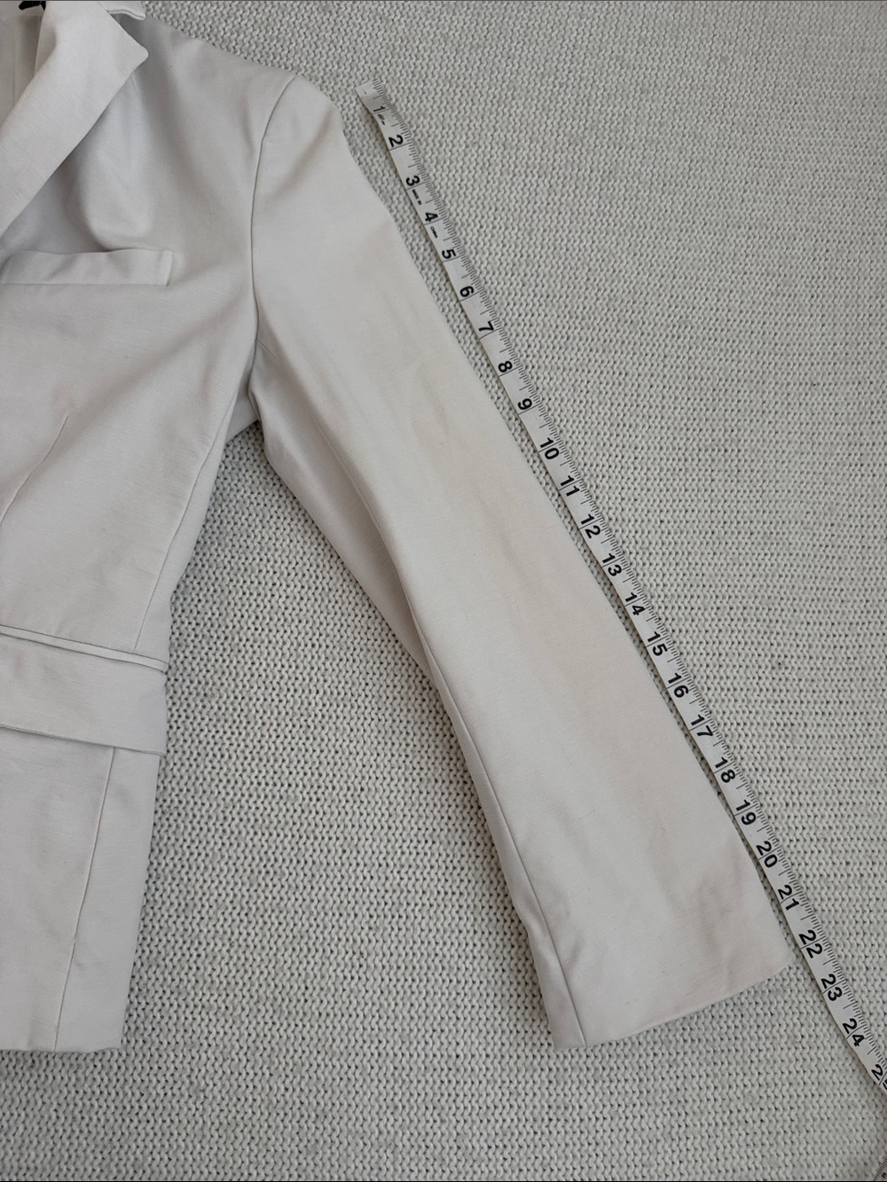 Theory Cotton Blazer Off White Size 6 - Picture 8 of 12